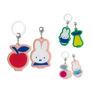 Miffy Fruits Series Acrylic Bag Charm Cherry (H37~46×W26~31×D3mm)