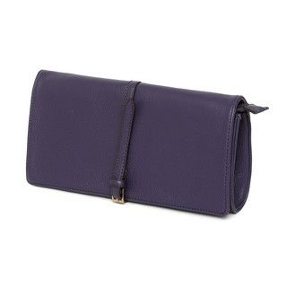 yeswalker Slip-Tab Faux Leather Clutch Purple - One Size