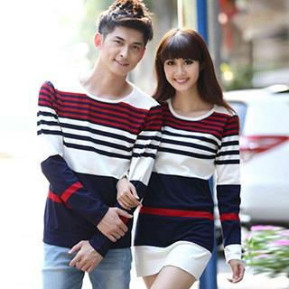 Igsoo Couple Striped Knit Top / Knit Dress