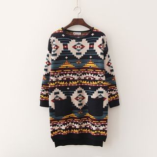 Blu Pixie Patterned Sweater
