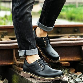 Jonas Lace-Up Genuine Leather Shoes