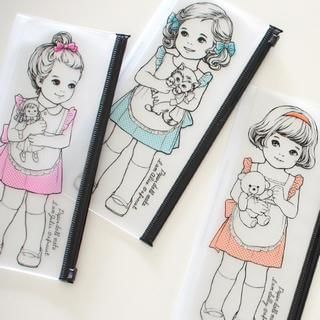 Full House Girl-Print Pencil Case