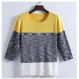 Lumini Color Block Knit Pullover