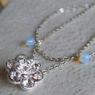 MyLittleThing Silver Ladies Shiny Flower Double Bracelet