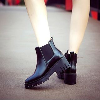 Mancienne Chunky-Heel Platform Ankle Boots