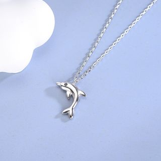 Sterling | Necklace | Dolphin | Pendant | Silver | Size | One