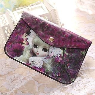 Pennyshine Faux-Leather Printed Clutch