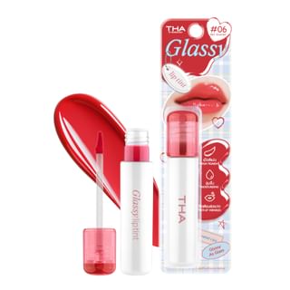 Tha - Glassy Lip Tint 06 Hot Scarlet