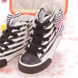 Renben Doll-Accent Striped Kids Sneakers