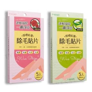 Meko - Wax Strips Hair Removal Patch Aloe Vera - 5 Pcs