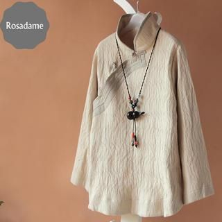 Rosadame Long-Sleeve Chinese Frog Button Top