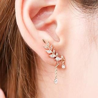 Nanazi Jewelry 925 Sterling Silver Leaf Earrings