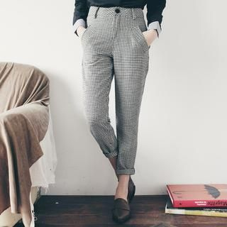 Tokyo Fashion High-Waist Houndstooth Tapered Pants