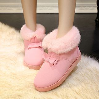 HOONA Bow-Accent Snow Boots