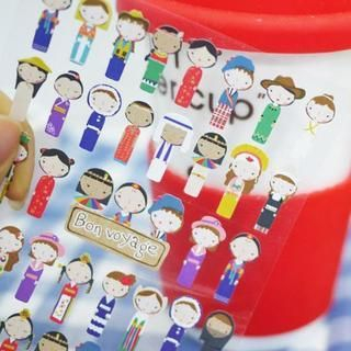 Full House Printed Doll Stickers