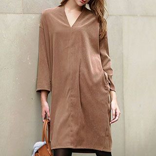 Fashion Street 3/4-Sleeve V-Neck Dress