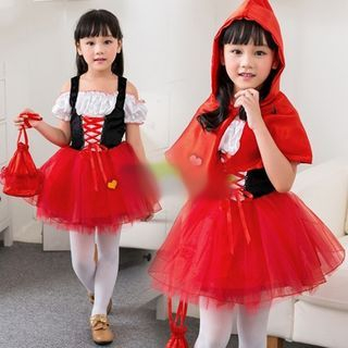 Cosgirl Kids Red Riding Hood Party Costume