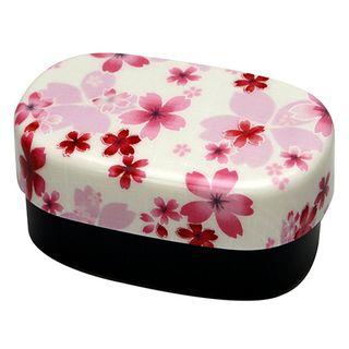 Hakoya Hakoya Nunobari Oval Lunch Box Sakura White