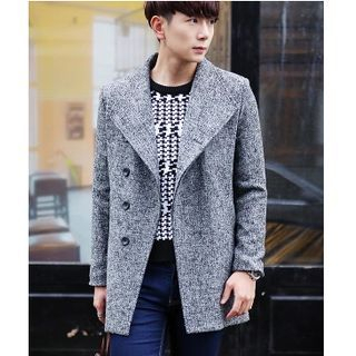 Bay Go Mall Buttoned M lange Jacket