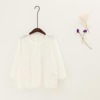 11.STREET Rose Embroidered Eyelet Top