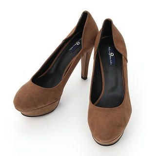 Faux-Suede Platform Heel Pumps