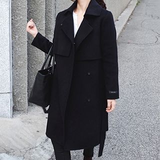 Jolly Club Tie-Waist Buttoned Coat