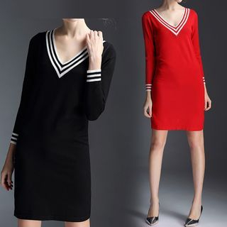 Kotiro Striped Knit Dress