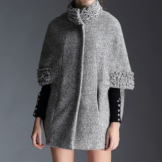 Kotiro Ruffle Wool-Blend Coat
