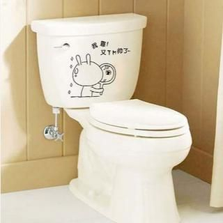 LESIGN Rabbit Toilet Sticker