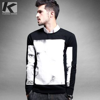 Quincy King Contrast Printed Pullover