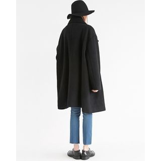 Someday, if Double-Breasted Wool Blend Coat