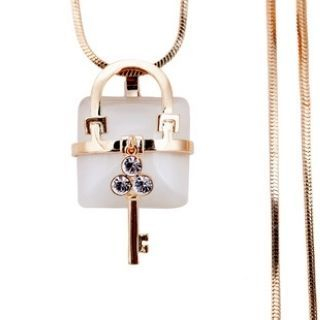 Glitglow Jeweled Lock Necklace