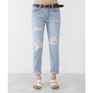 DANI LOVE Distressed Slim-Fit Jeans