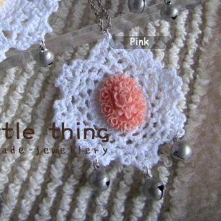 MyLittleThing Pink Vintage Flower Lace Necklace