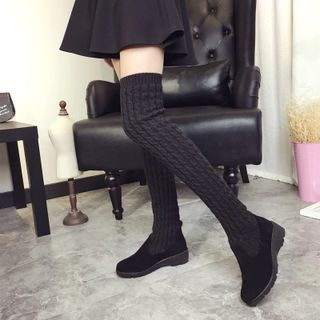 SouthBay Shoes Knit Over-the-knee Boots