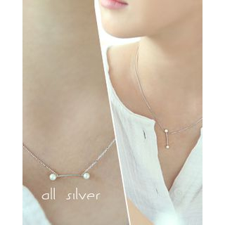 Miss21 Korea Faux-Pearl Trim Chain Necklace