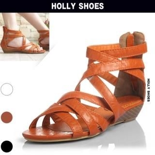 Faux-Leather Gladiator Sandals