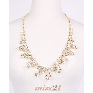 Miss21 Korea Rhinestone Statement Necklace