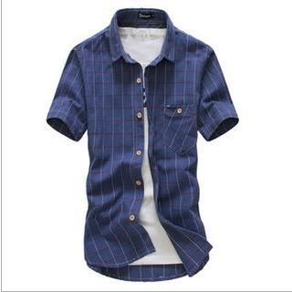 Danjieshi Short-Sleeve Check Shirt