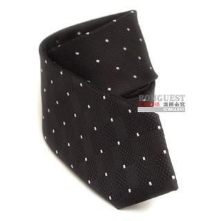 Romguest Dotted Neck Tie Black, White - One Size