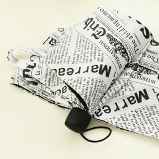 Class 302 Newspaper Print Compact Umbrella