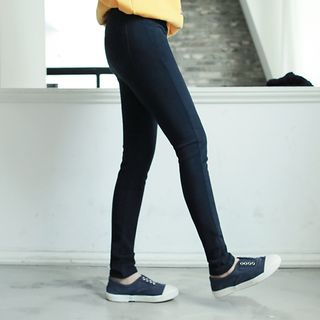 CLICK Brushed-Fleece Skinny Pants