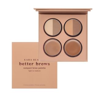 Kara Beauty - Better Brows Mini Eyebrow Palette - 2 Types Light To Medium - 5.04G