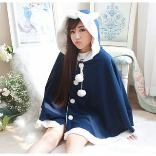 Moricode Ear Accent Hooded Cape