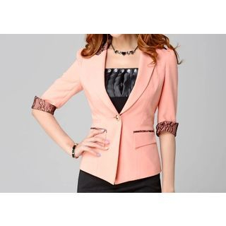 Didisa 3/4-Sleeve Single Button Blazer