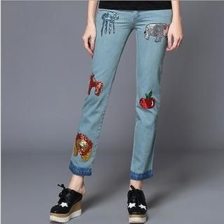 Ovette Sequined Denim Jeans