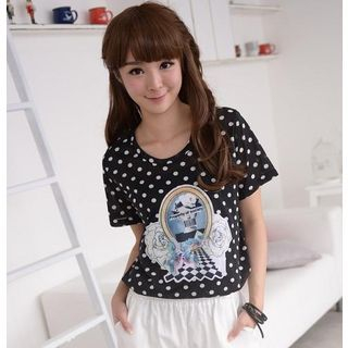59 Seconds Dotted Graphic Print T-Shirt
