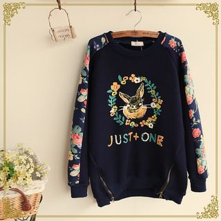 Fairyland Rabbit Floral Pullover