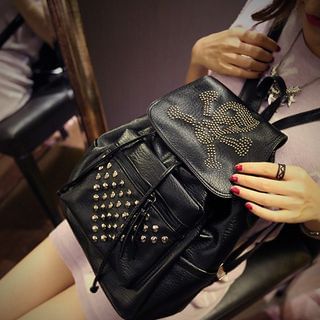 Seok Studded Faux Leather Backpack