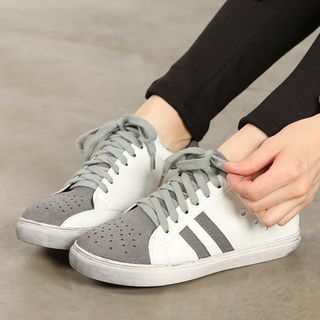 VIVIER Color-Block Faux-Suede Sneakers